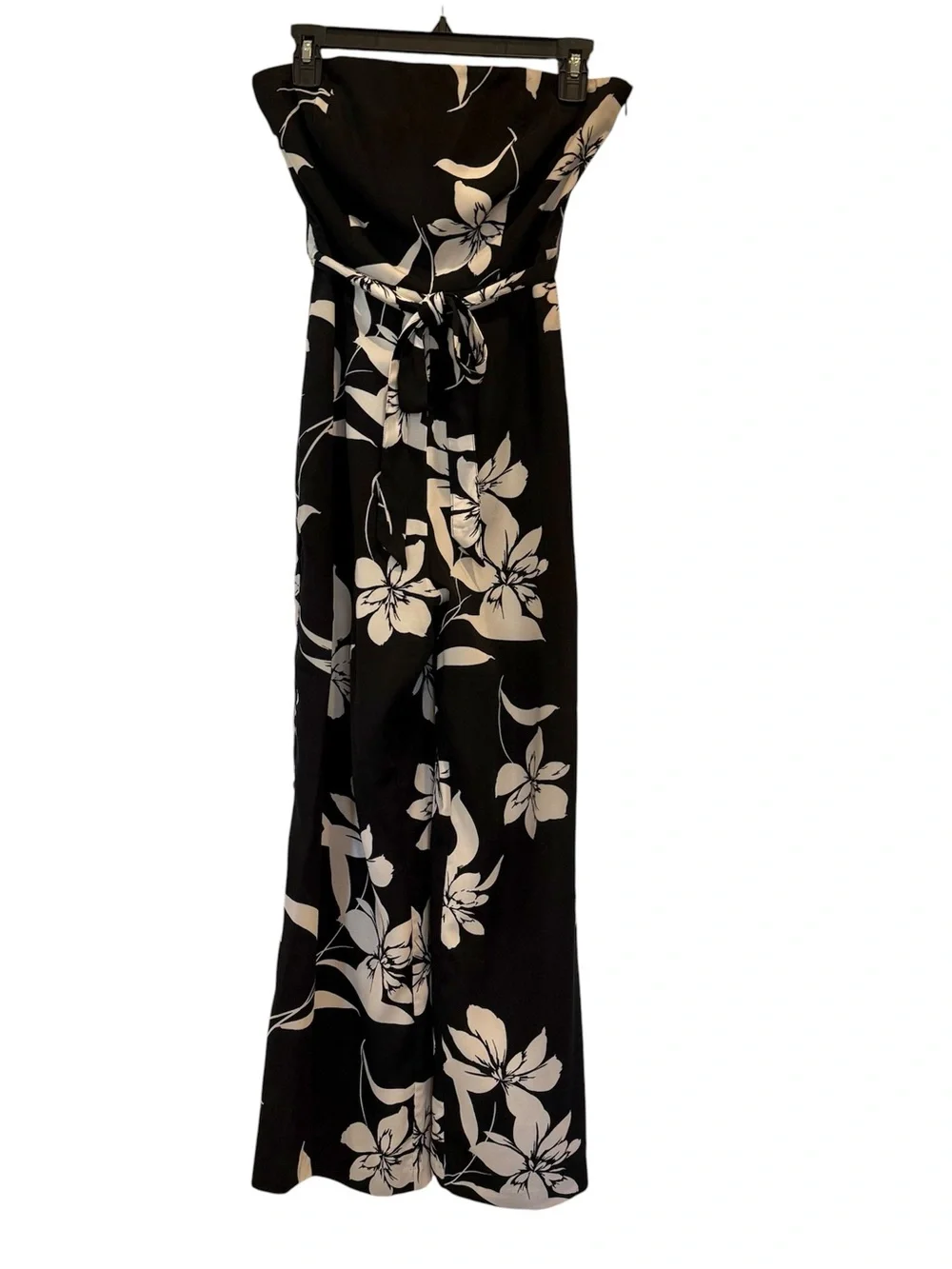 Willow Ryan Floral Tropical Summer Vacation Strapless Wide Leg Jumpsuit Romper S - Picture 2 of 15